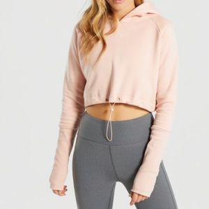 GYM SHARK CROPPED BLUSH HOODIE♥️♥️♥️